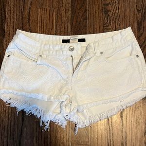 Billabong white jean shorts